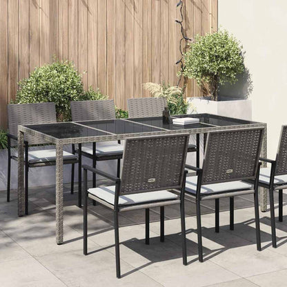 Gartentisch Grau Poly-Rattan