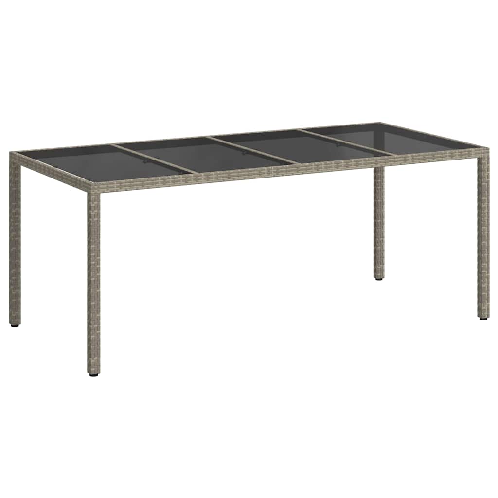 Gartentisch Grau Poly-Rattan