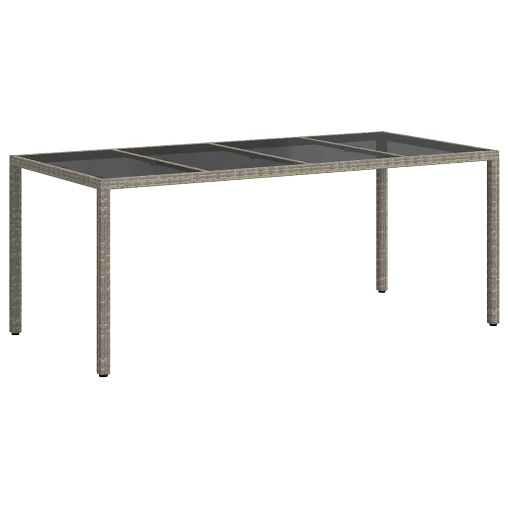 Gartentisch Grau Poly-Rattan
