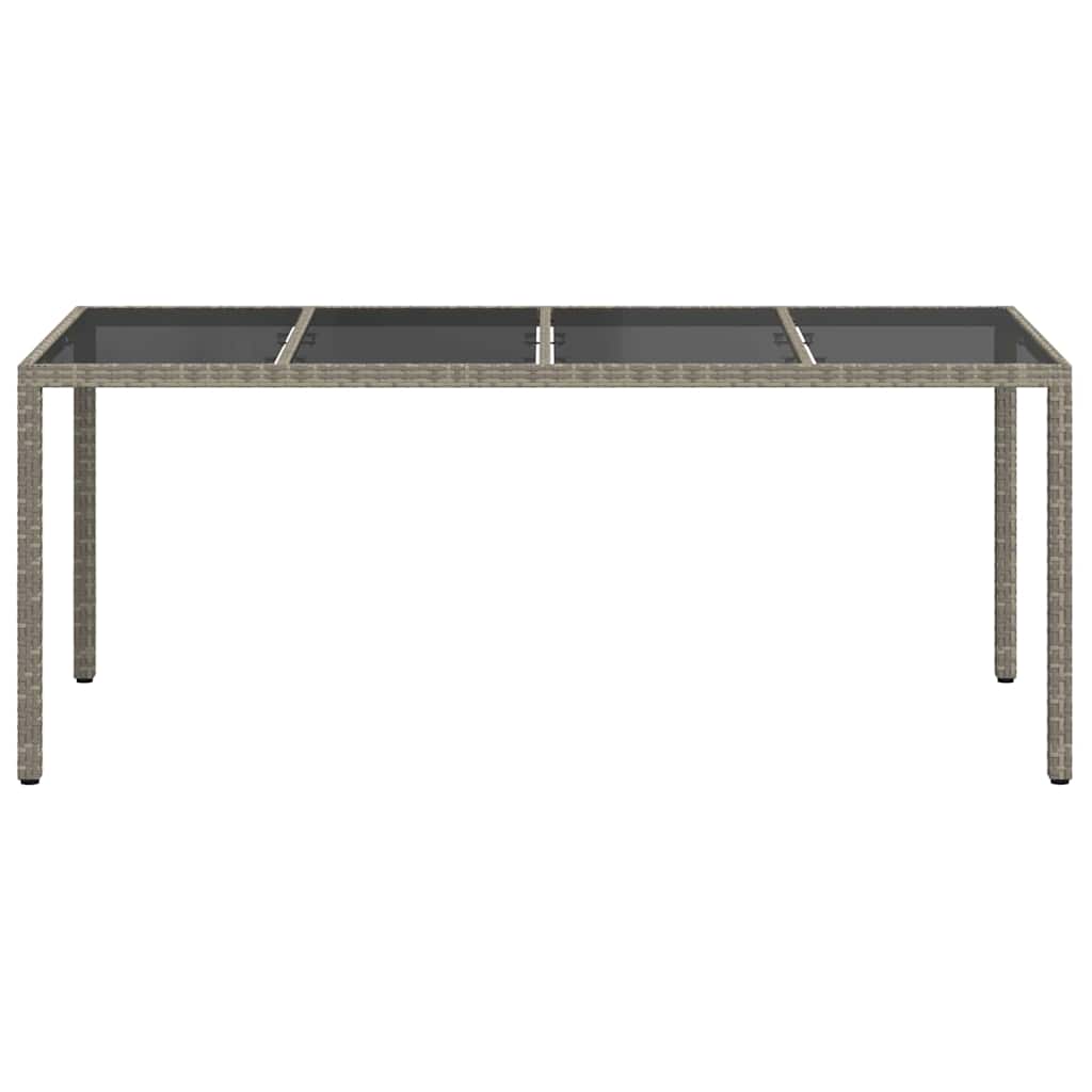 Gartentisch Grau Poly-Rattan