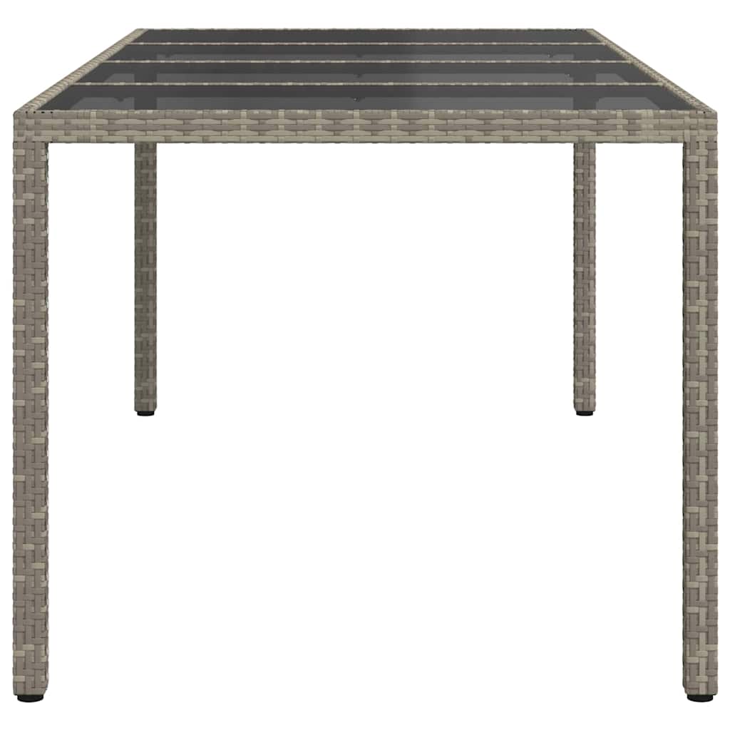 Gartentisch Grau Poly-Rattan