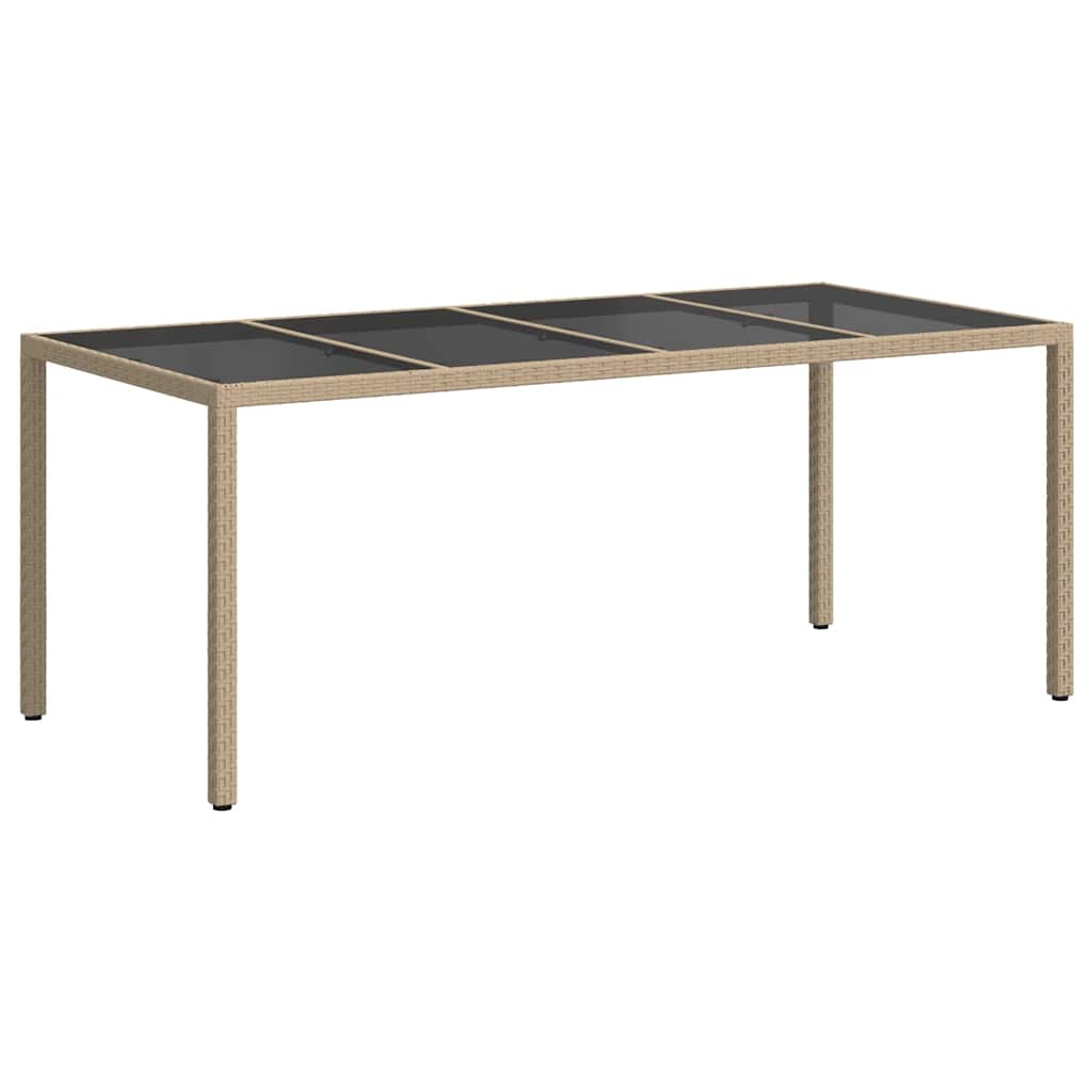 Gartentisch Beige Poly-Rattan