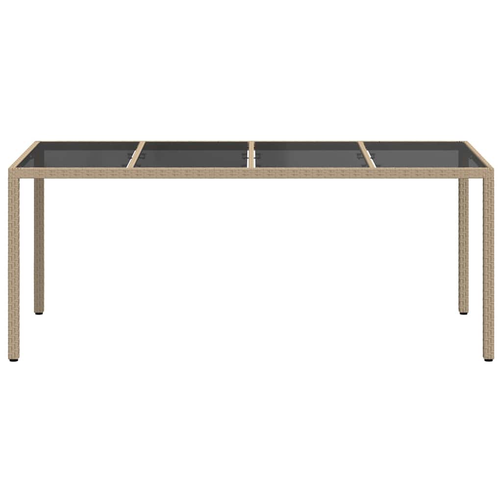 Gartentisch Beige Poly-Rattan