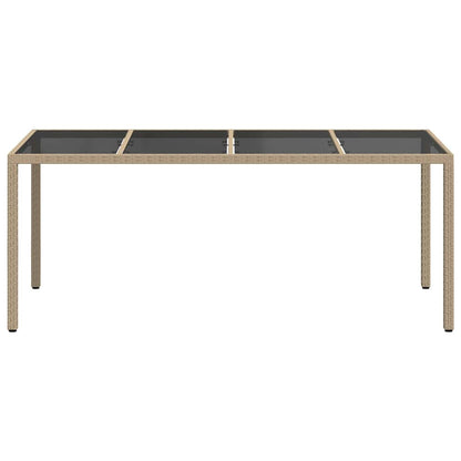 Gartentisch Beige Poly-Rattan