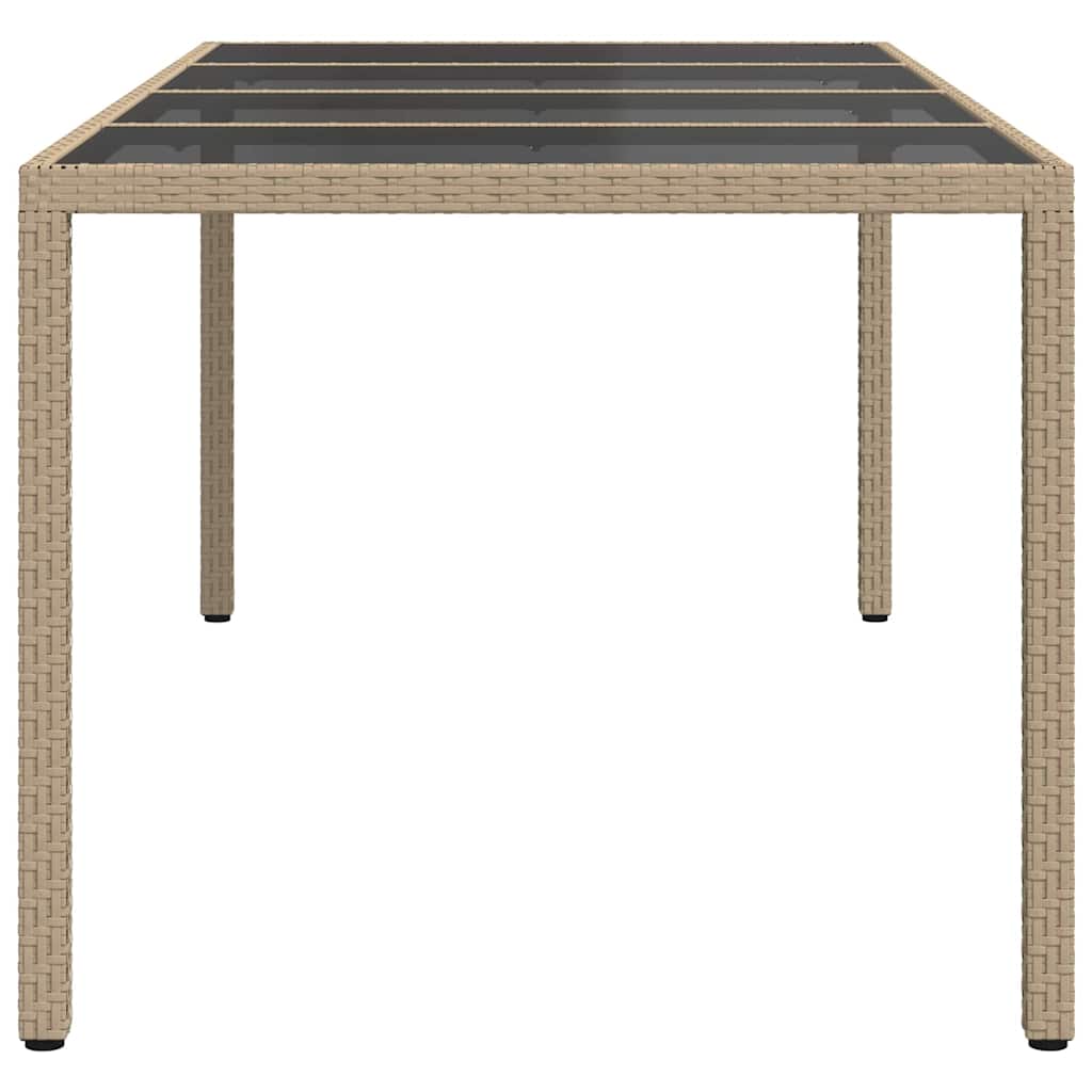 Gartentisch Beige Poly-Rattan
