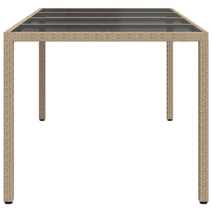 Gartentisch Beige Poly-Rattan
