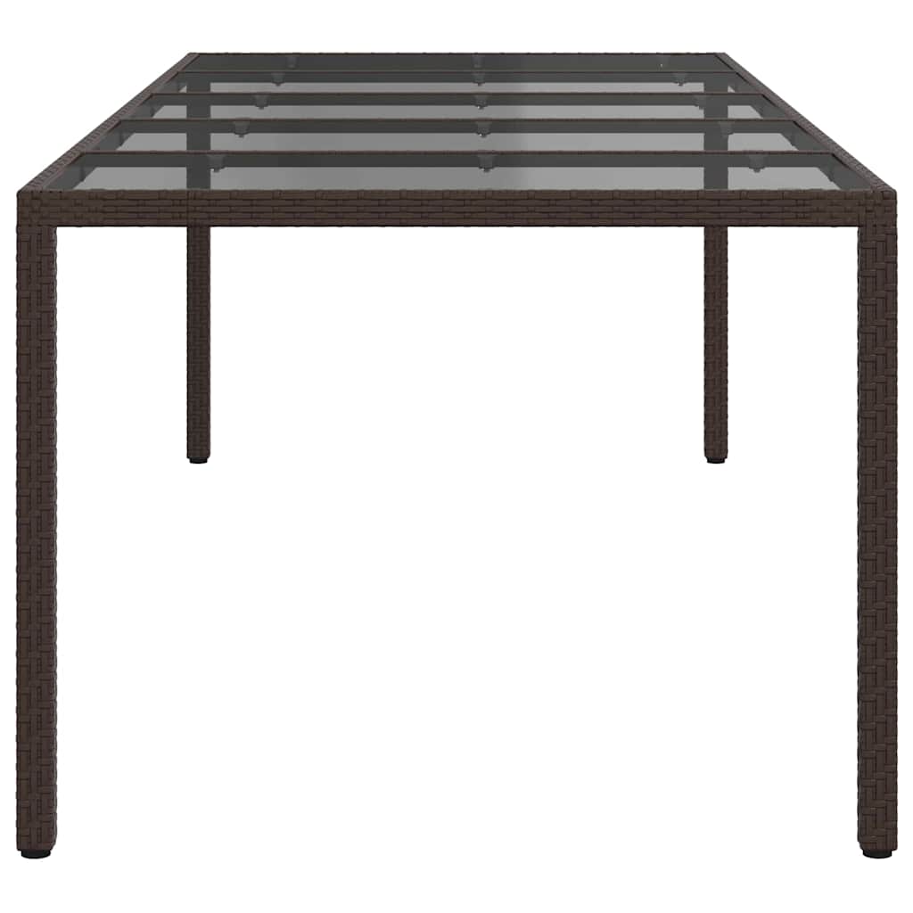 Gartentisch Braun Poly-Rattan