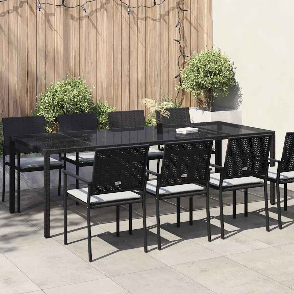 Gartentisch Pur Schwarz Poly-Rattan