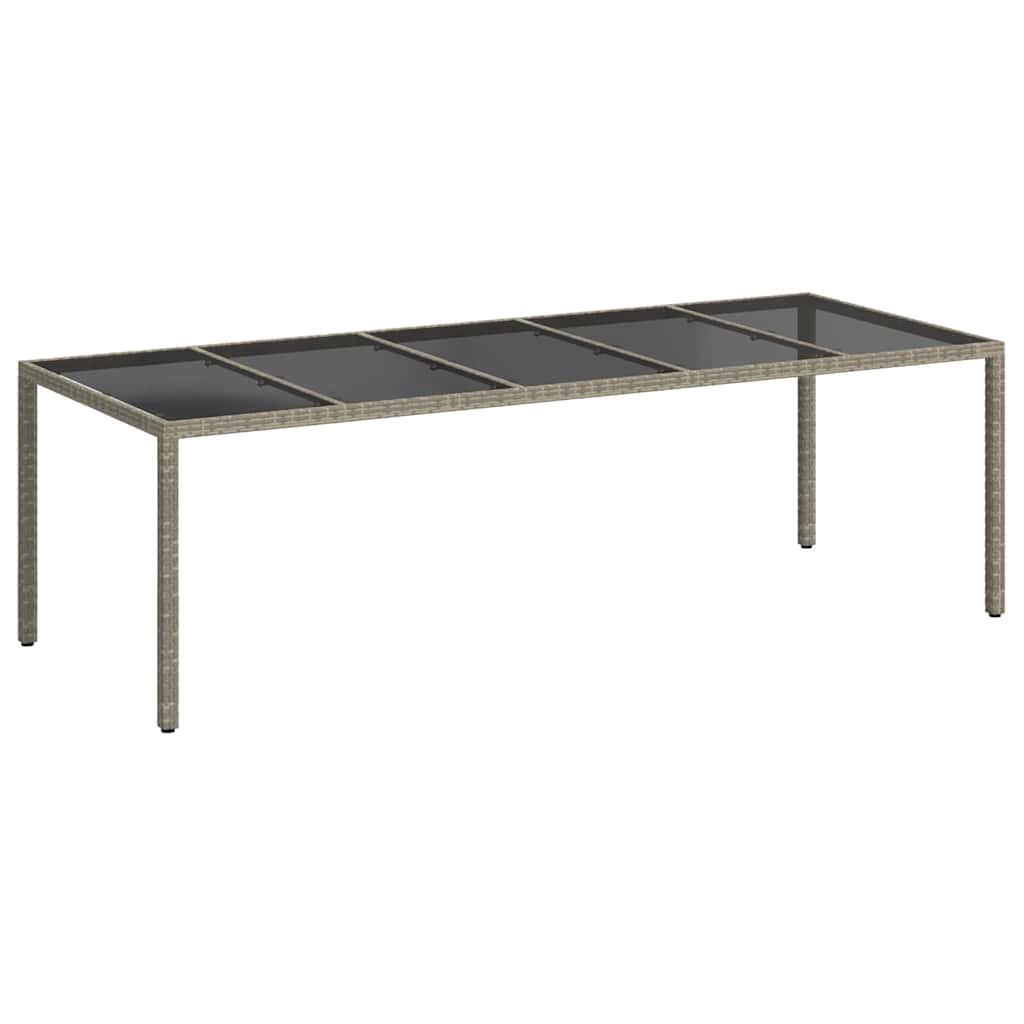 Gartentisch Grau Poly-Rattan