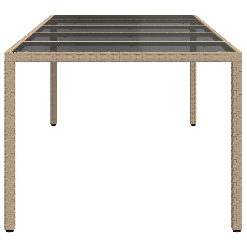 Gartentisch Beige Poly-Rattan