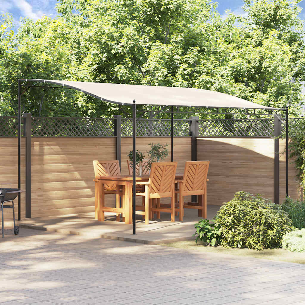 Markise Creme 4x3 m 180 g/m² Stoff und Stahl
