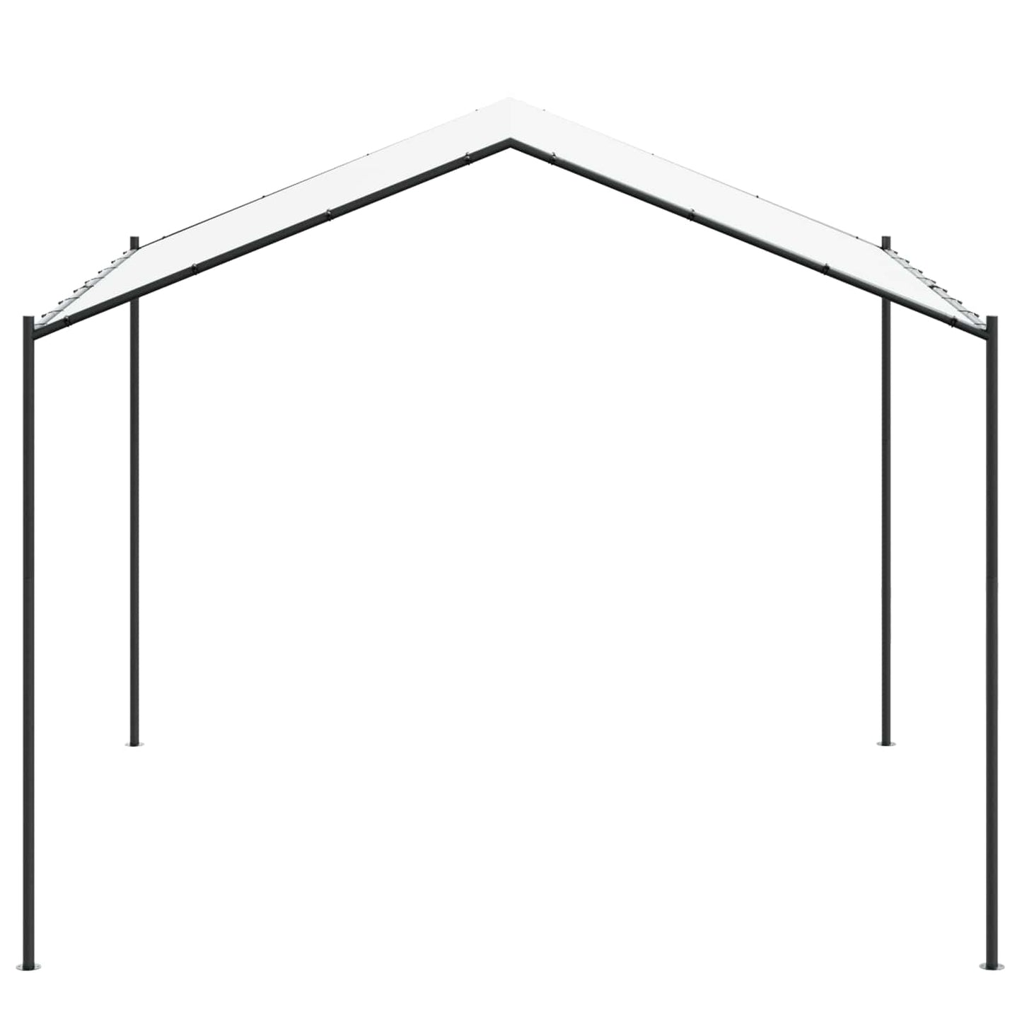 Pavillon 4 x 4 x 2,6 m Weiß Stahl und Polyester 180 gsm