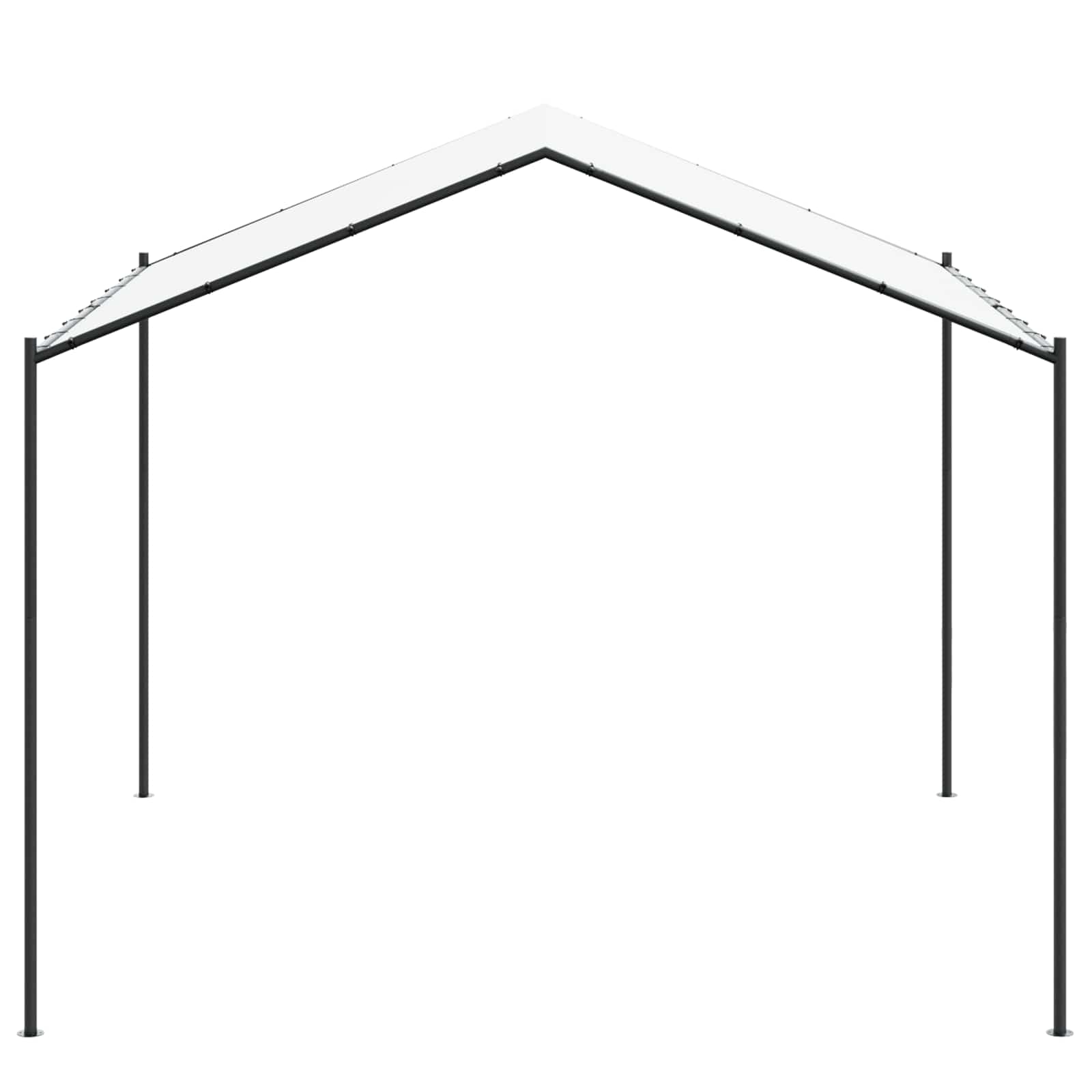 Pavillon 4 x 4 x 2,6 m Weiß Stahl und Polyester 180 gsm