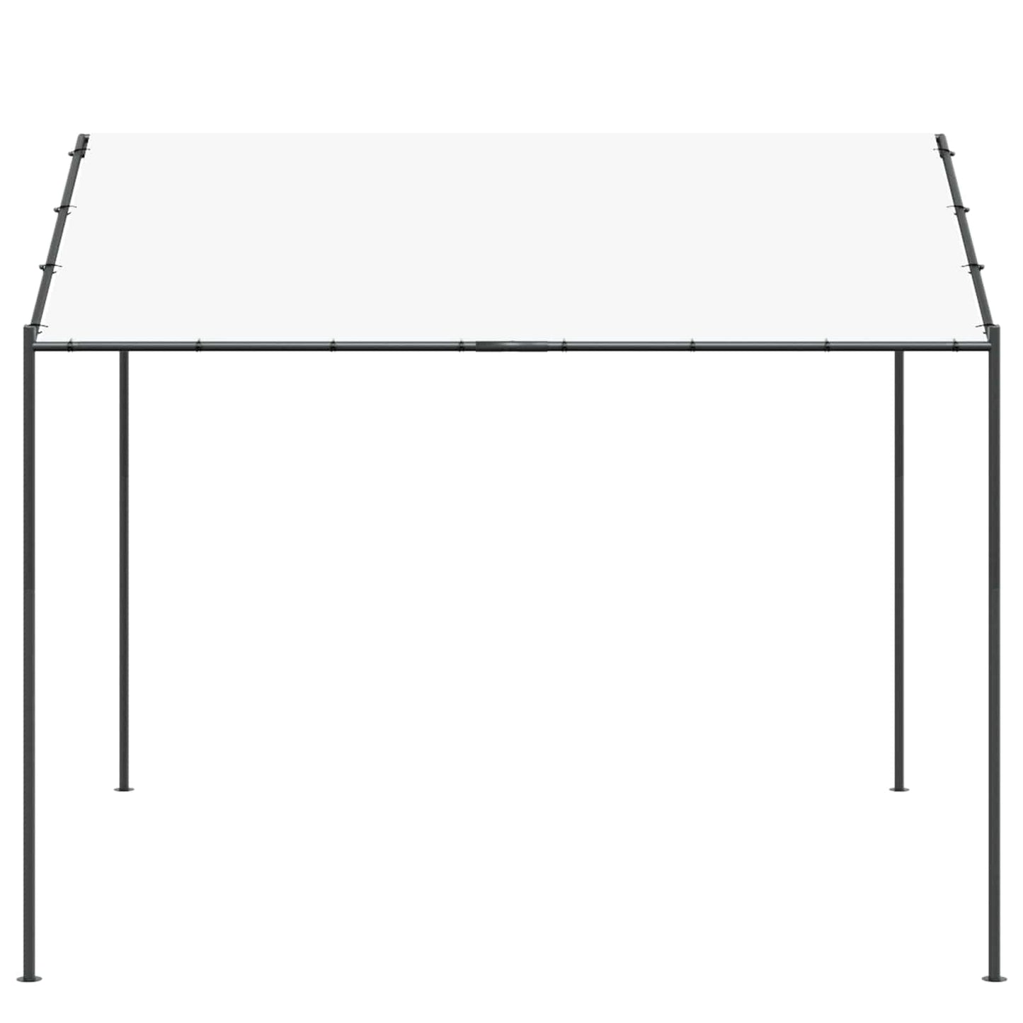 Pavillon 4 x 4 x 2,6 m Weiß Stahl und Polyester 180 gsm
