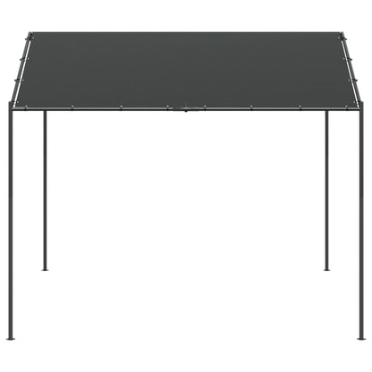 Gartenpavillon Anthrazit 4x4 m Stahl und Stoff