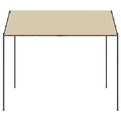 Gartenpavillon Beige 4x4 m Stahl und Stoff