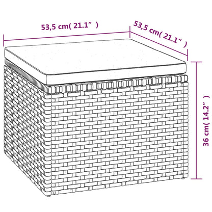 Garten-Lounge-Set Schwarz Poly Rattan