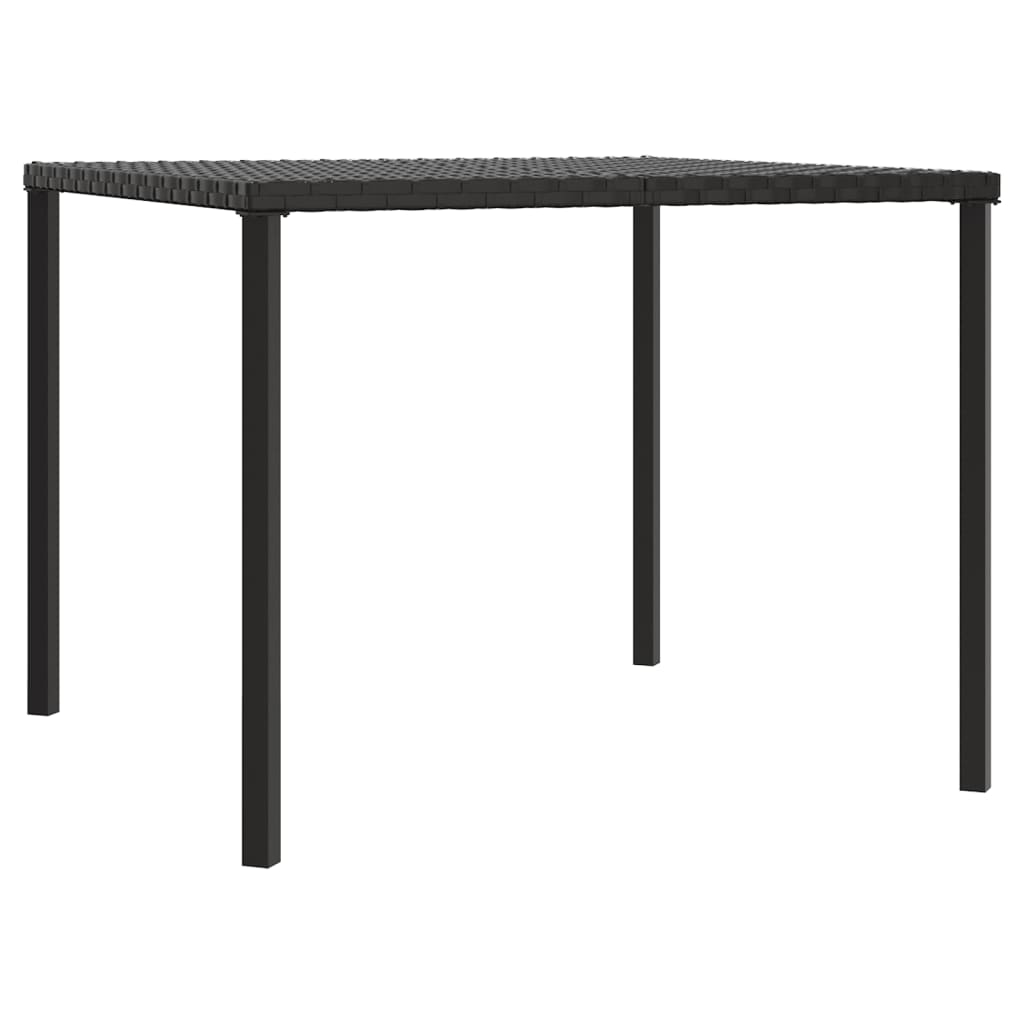 2-tlg. Garten-Essgruppe mit Kissen Grau Poly Rattan