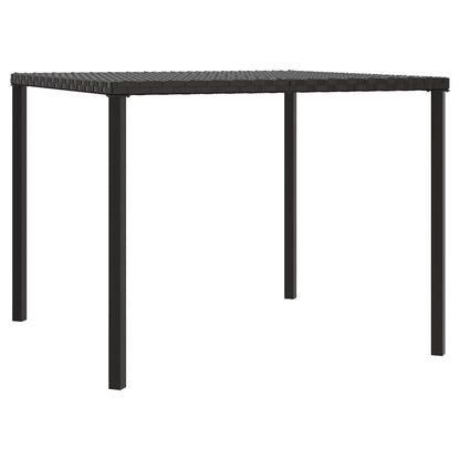 2-tlg. Garten-Essgruppe mit Kissen Grau Poly Rattan