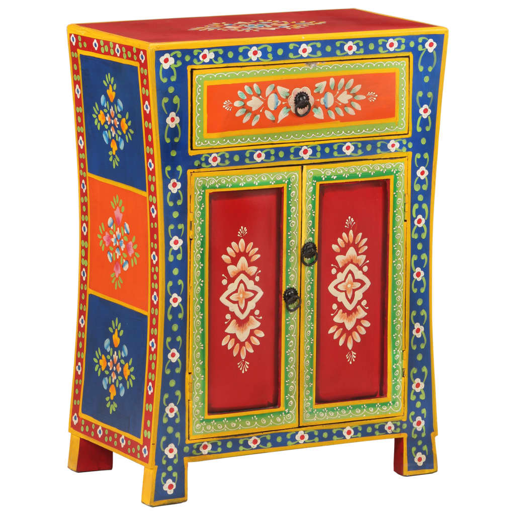 Sideboard Handbemalt 54x30x74 cm Massivholz Mango
