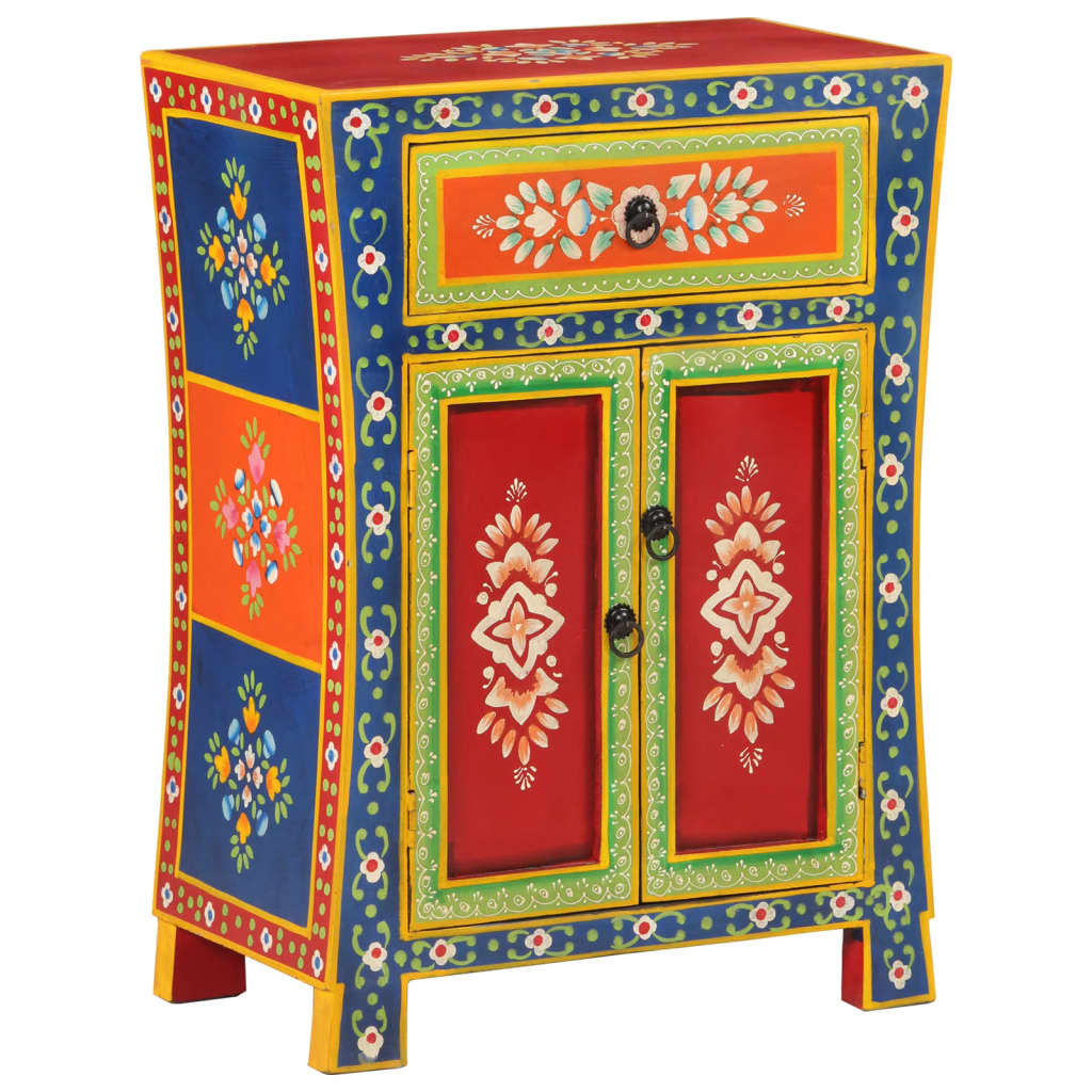 Sideboard Handbemalt 54x30x74 cm Massivholz Mango