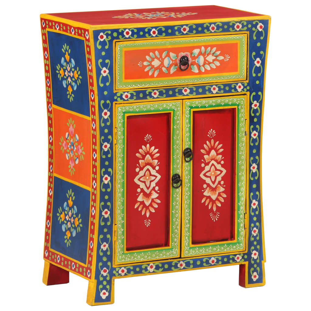 Sideboard Handbemalt 54x30x74 cm Massivholz Mango