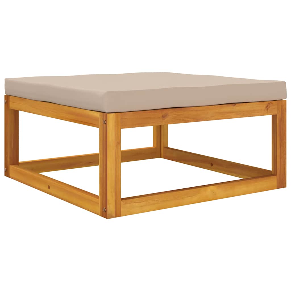 3-tlg. Garten-Lounge-Set mit Kissen Massivholz Akazie