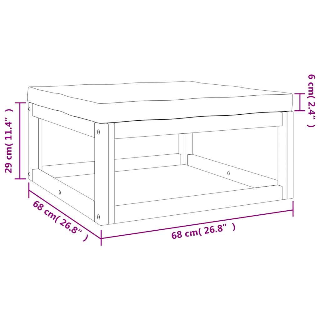 3-tlg. Garten-Lounge-Set mit Kissen Massivholz Akazie