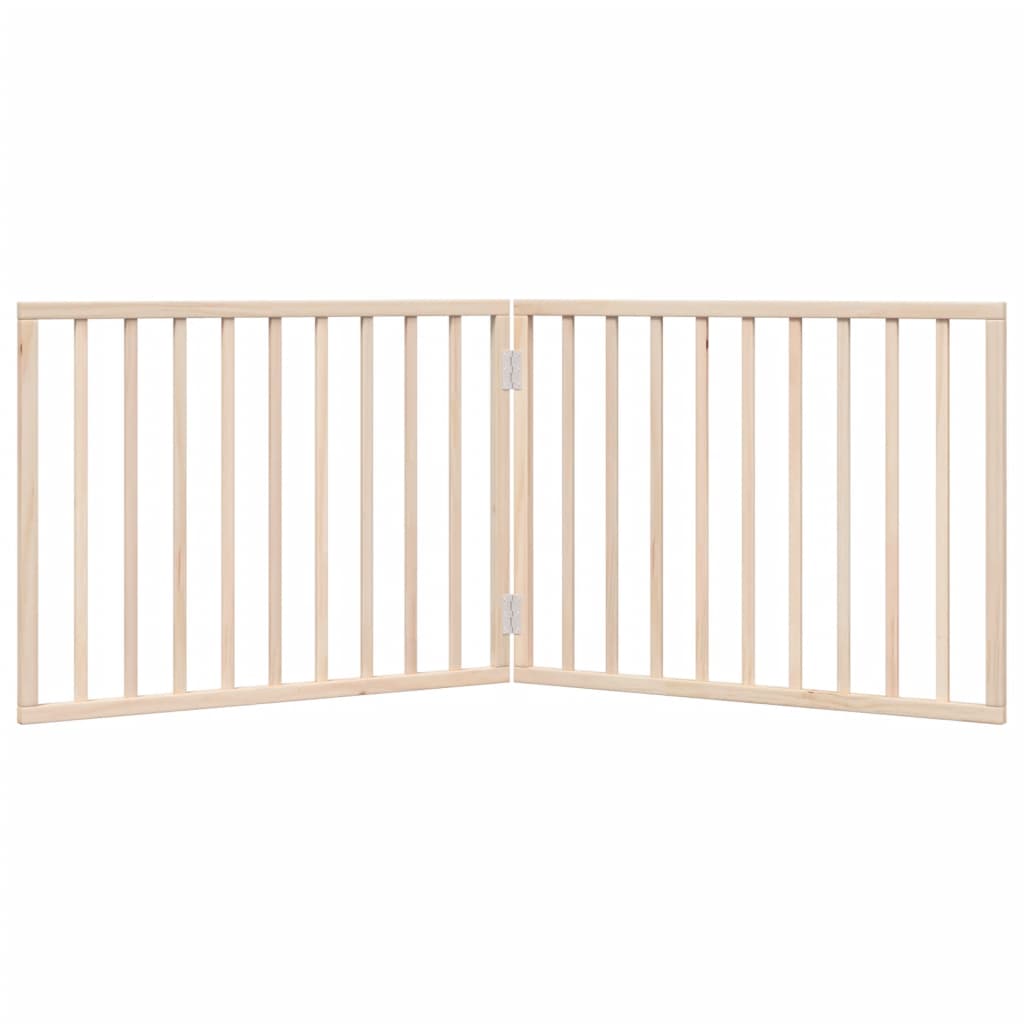 2-tlg. Hundetor Faltbar 160 cm Pappelholz