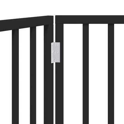 Hundegitter Faltbar 2 Paneele Schwarz 160 cm Pappelholz