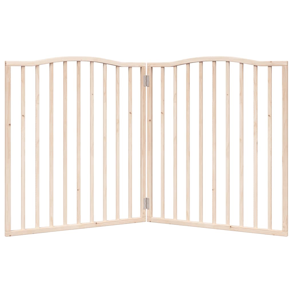 2-tlg. Hundetor Faltbar 160 cm Pappelholz