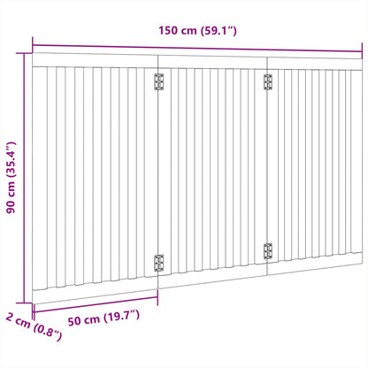 Hundegitter Faltbar 3 Paneele 150 cm Pappelholz