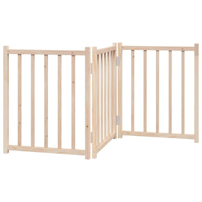 3-tlg. Hundetor Faltbar 150 cm Massivholz Tanne