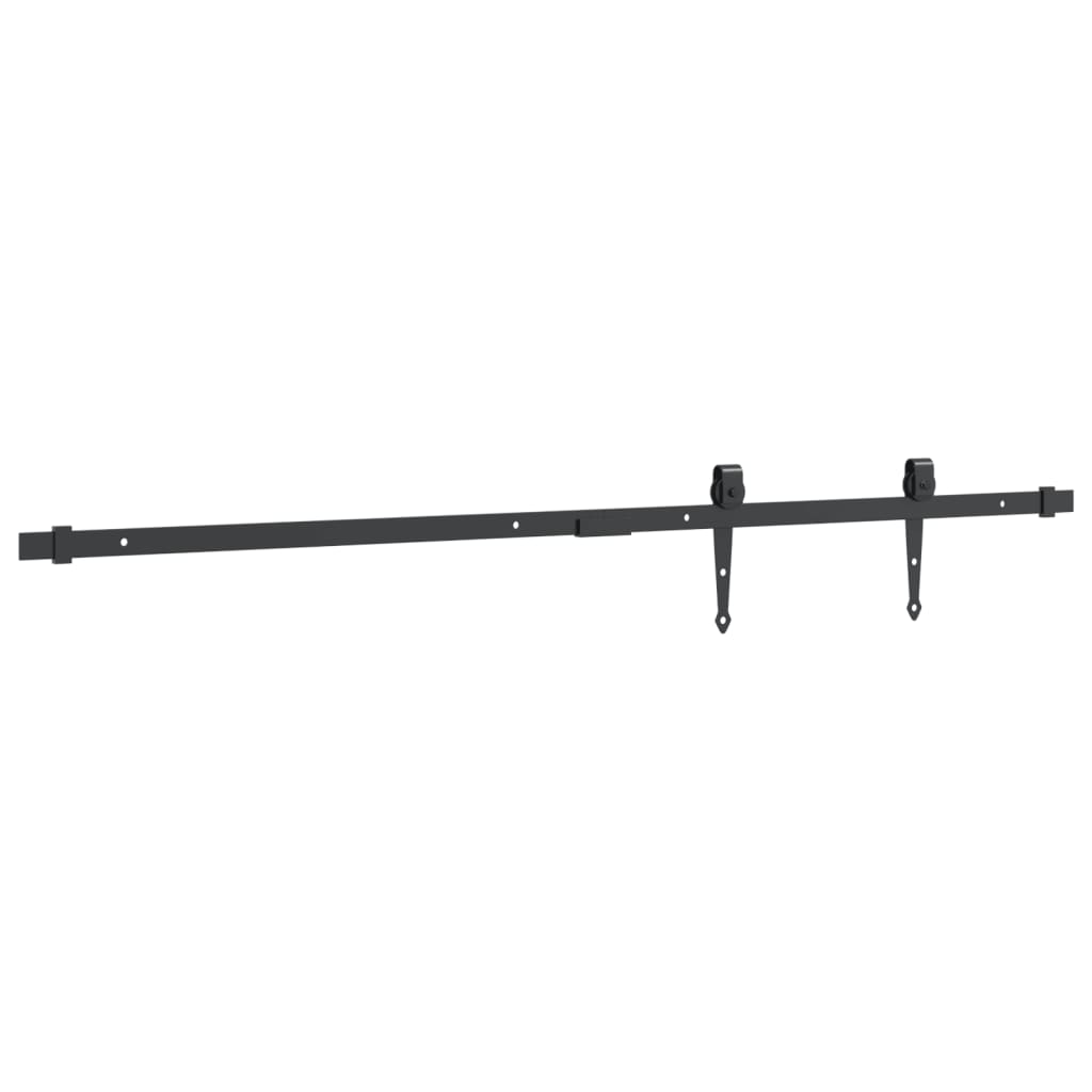 Mini Schiebetürbeschlag Set für Schranktüren 122 cm Carbonstahl