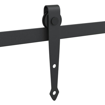 Mini Schiebetürbeschlag Set für Schranktüren 122 cm Carbonstahl