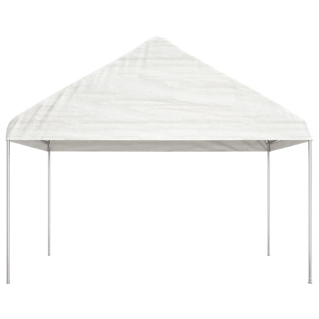 vidaXL Pavillon avec toit Blanc 4,08x2,23x3,22 m Polyéthylène