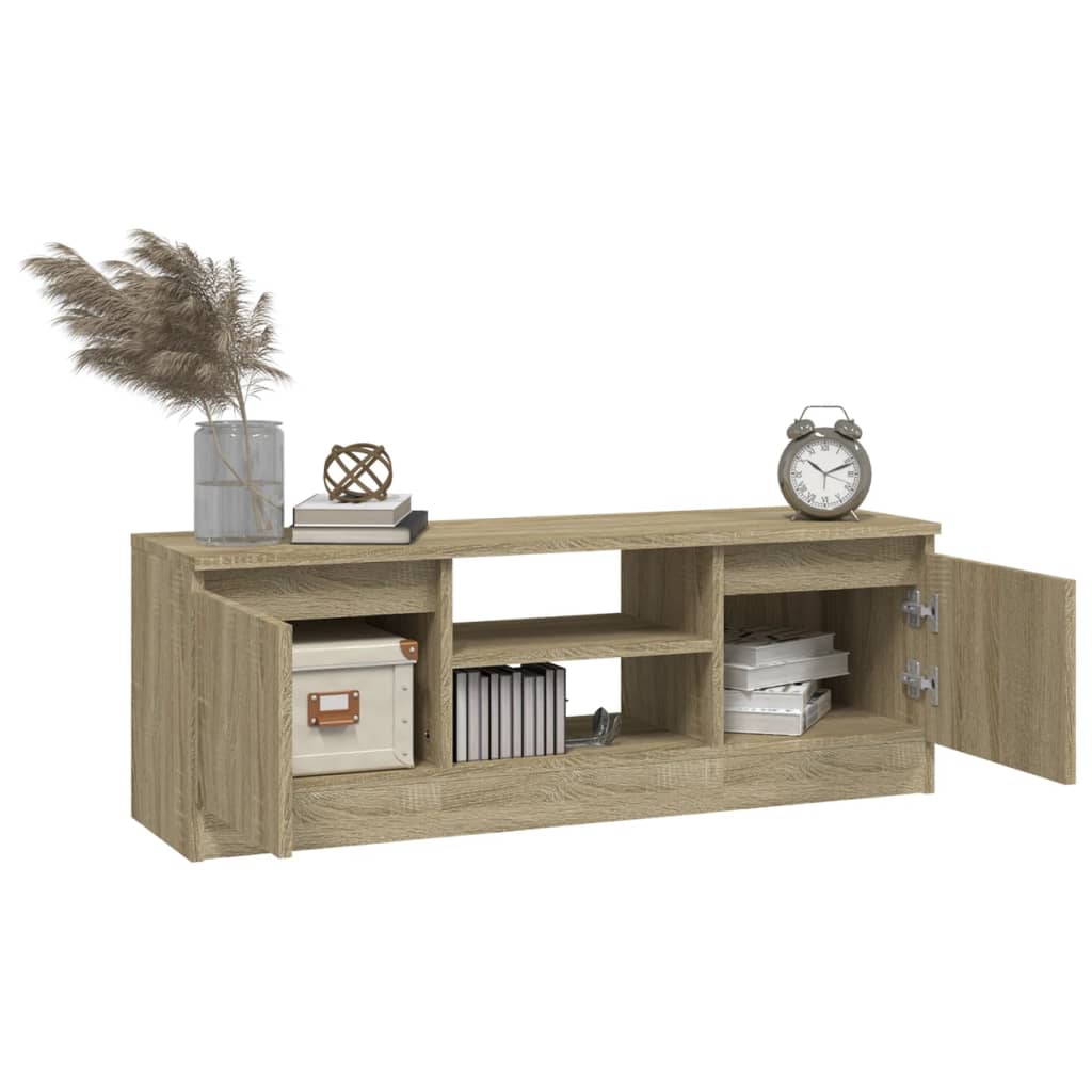 Meuble TV avec porte chêne Sonoma 102x30x36 cm