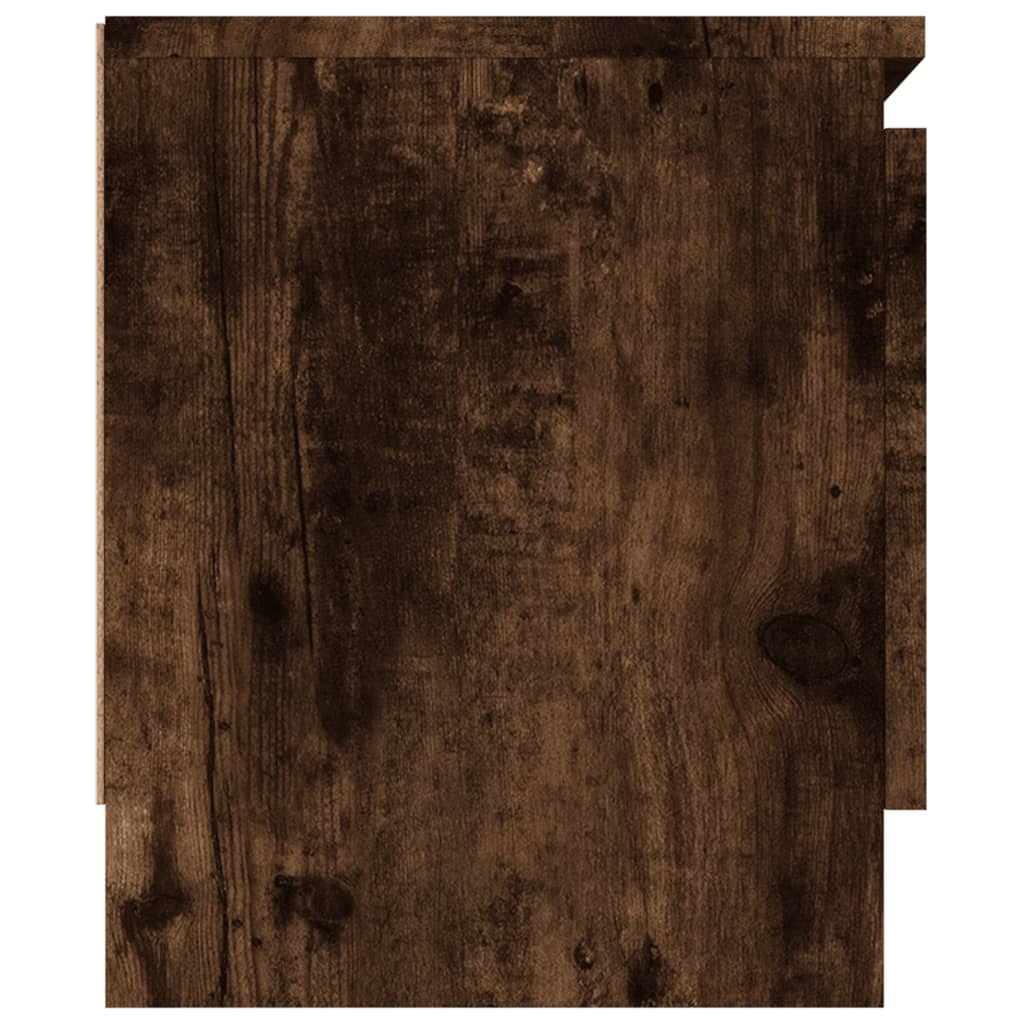 Meuble TV avec porte en chêne fumé 102x30x36 cm
