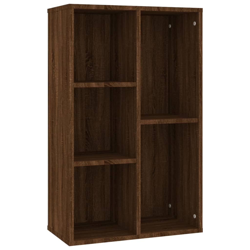 Bookshelf/Sideboard Brown Oak 50x25x80 cm Wood Material