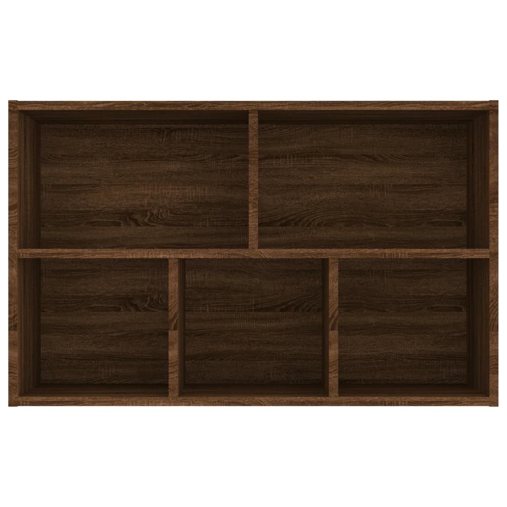 Bookshelf/Sideboard Brown Oak 50x25x80 cm Wood Material