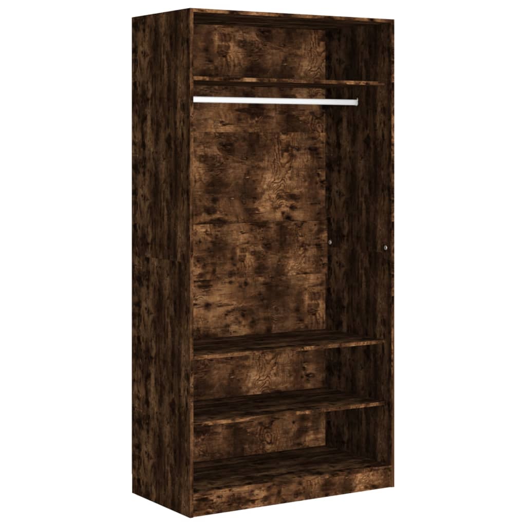 Armoire chêne fumé 100x50x200 cm matériau bois