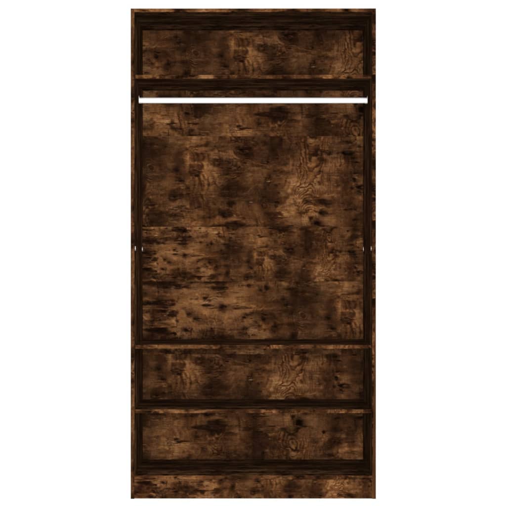 Armoire chêne fumé 100x50x200 cm matériau bois