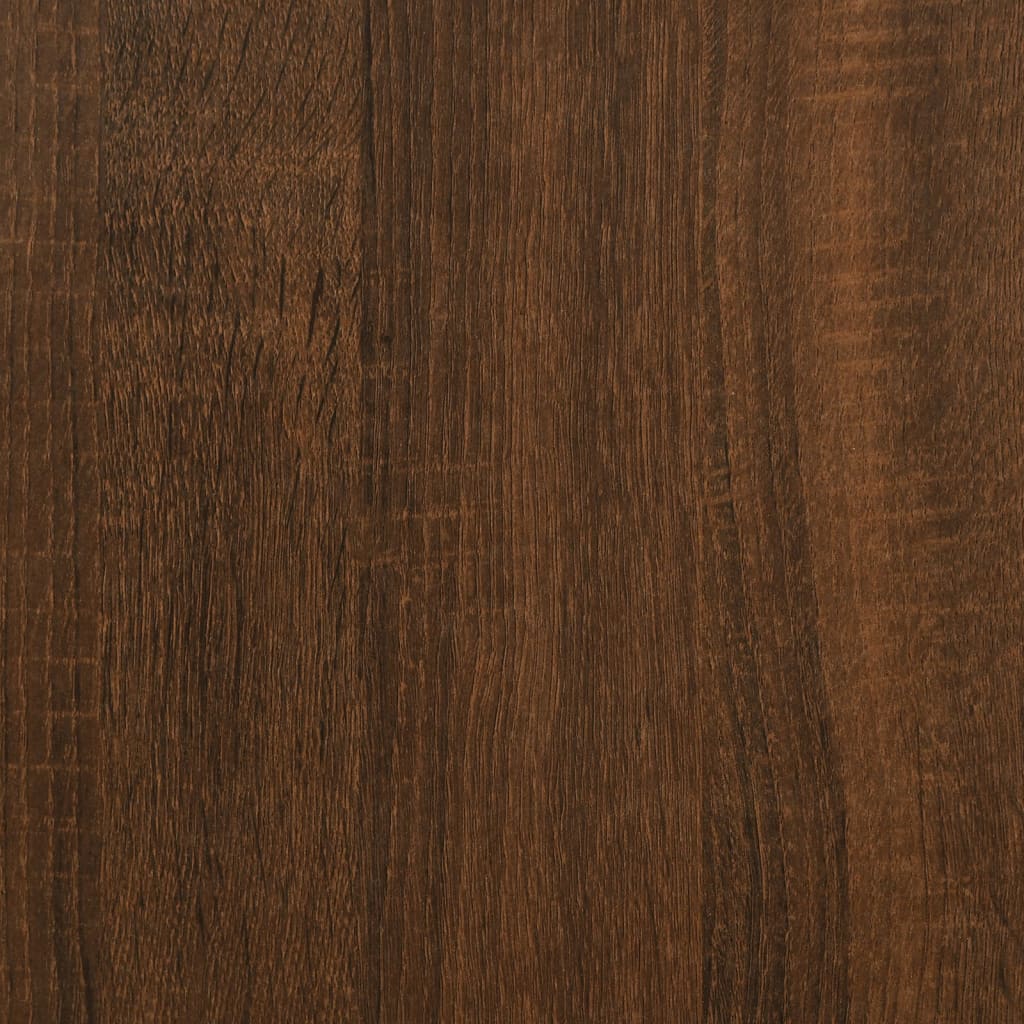 Armoire aspect chêne marron 100x50x200 cm matériau bois