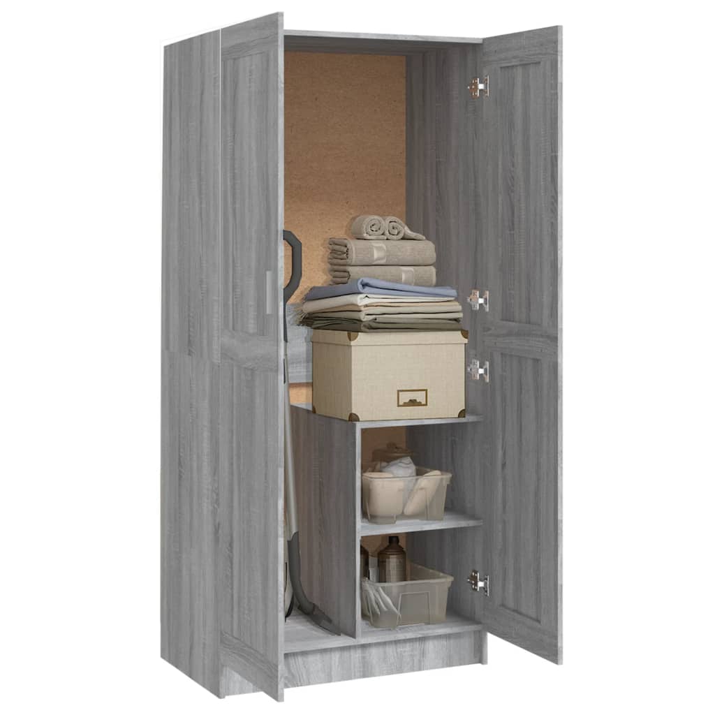 Armoire Sonoma grise 82,5x51,5x180 cm en bois