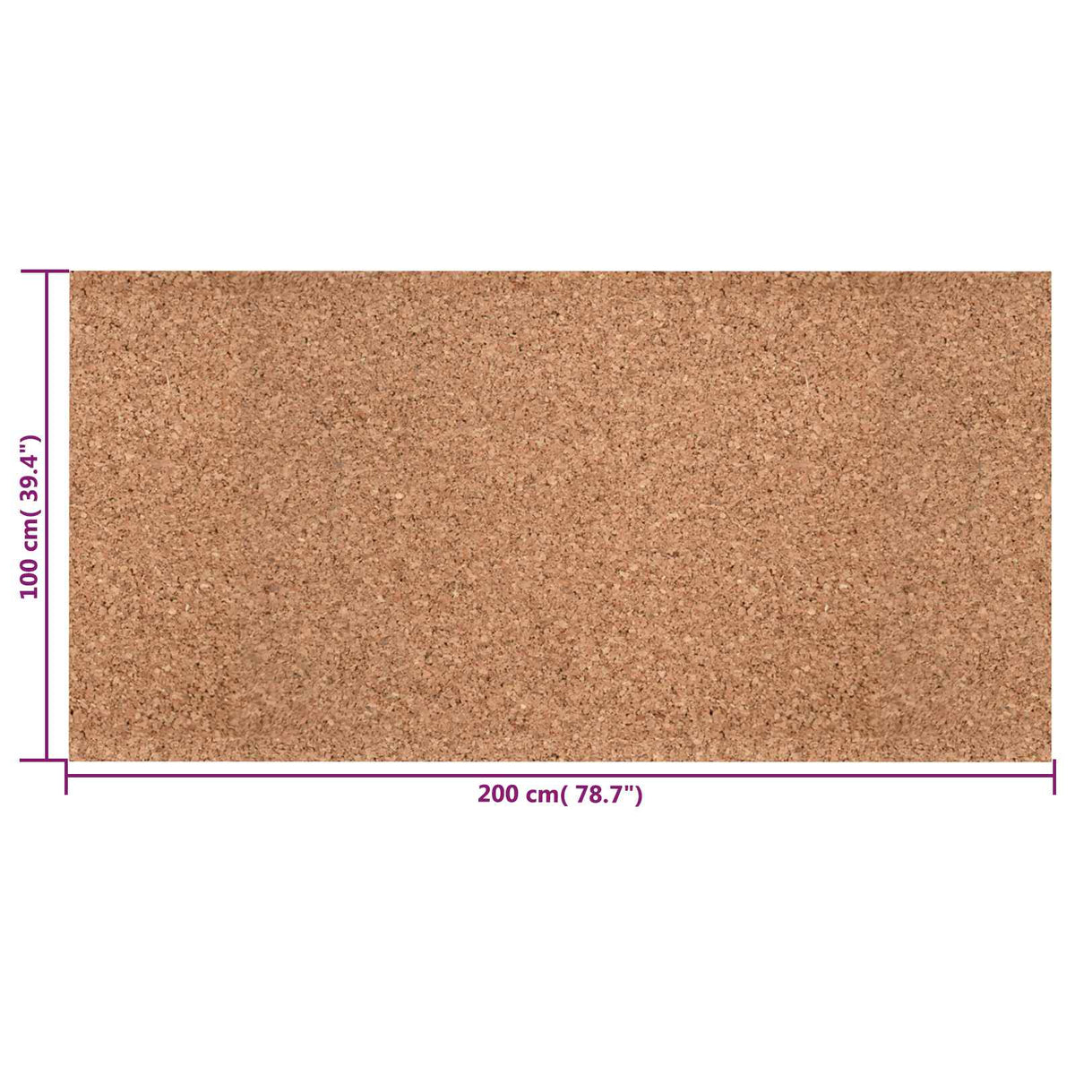 Korkrolle Braun 100 x 200 x 0,5 cm Kork