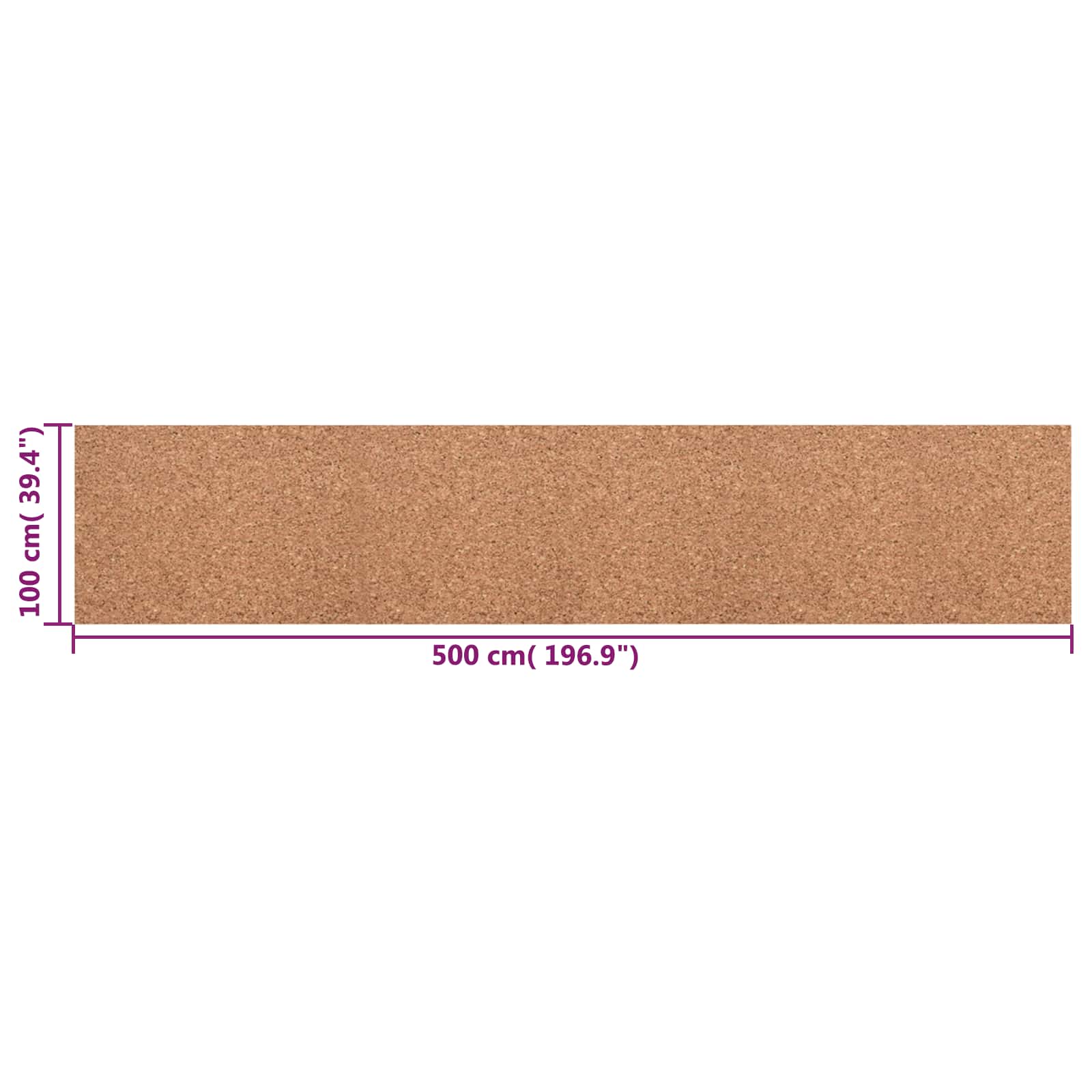 Korkrolle Braun 100 x 500 x 0,8 cm Kork