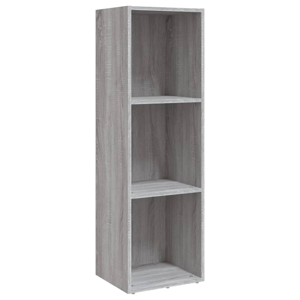 Bücherschrank/TV-Schrank Grau Sonoma 36x30x114 cm Holzwerkstoff