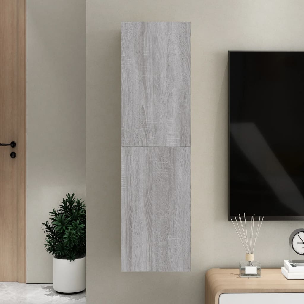 Meuble TV mural gris Sonoma 30,5x30x110 cm