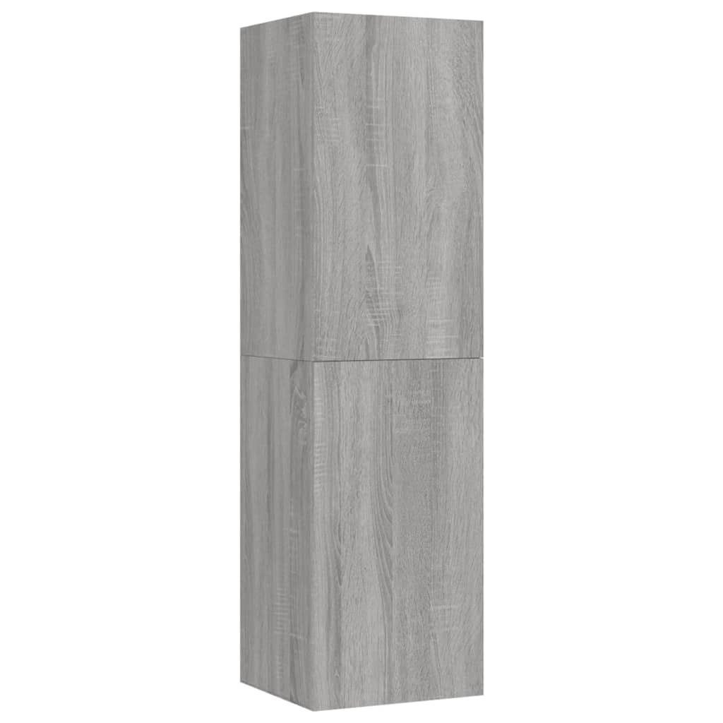 Armoires murales TV 2 pcs. Gris Sonoma 30,5x30x110 cm