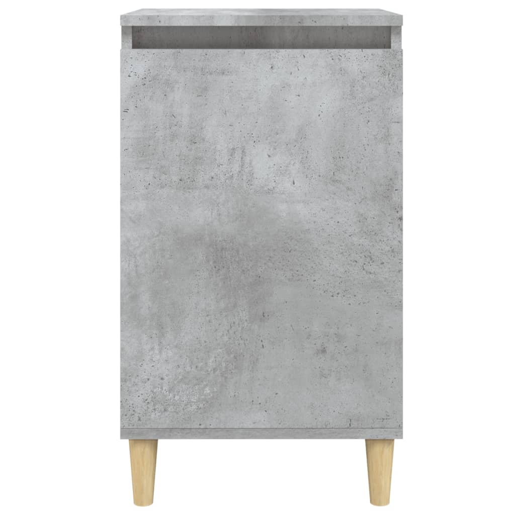 Table de chevet gris béton 40x35x70 cm en bois